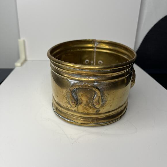 Vintage Midcentury Brass Planters Set of 3 Seashell Handle 5.5" 7" 8" - Picture 14 of 15